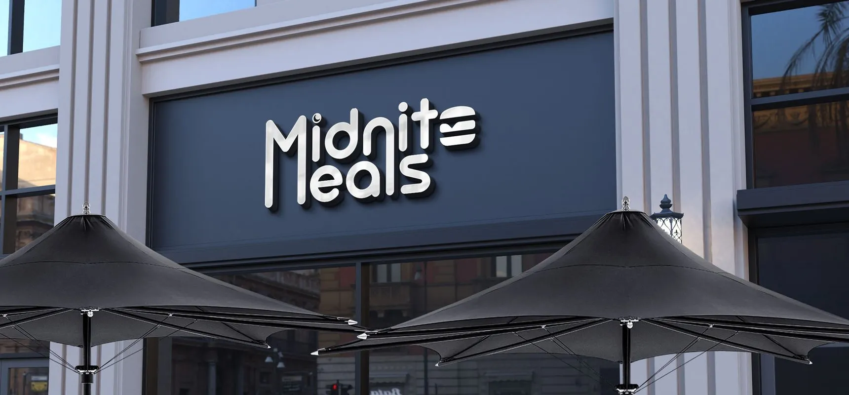 Midnite Meals storefront sign
